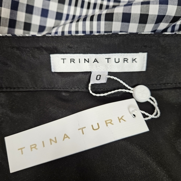 NWT Trina Turk Nikita Picnic Plaid Wrap Ruffle Skirt Size 0 Women's - Picture 10 of 12